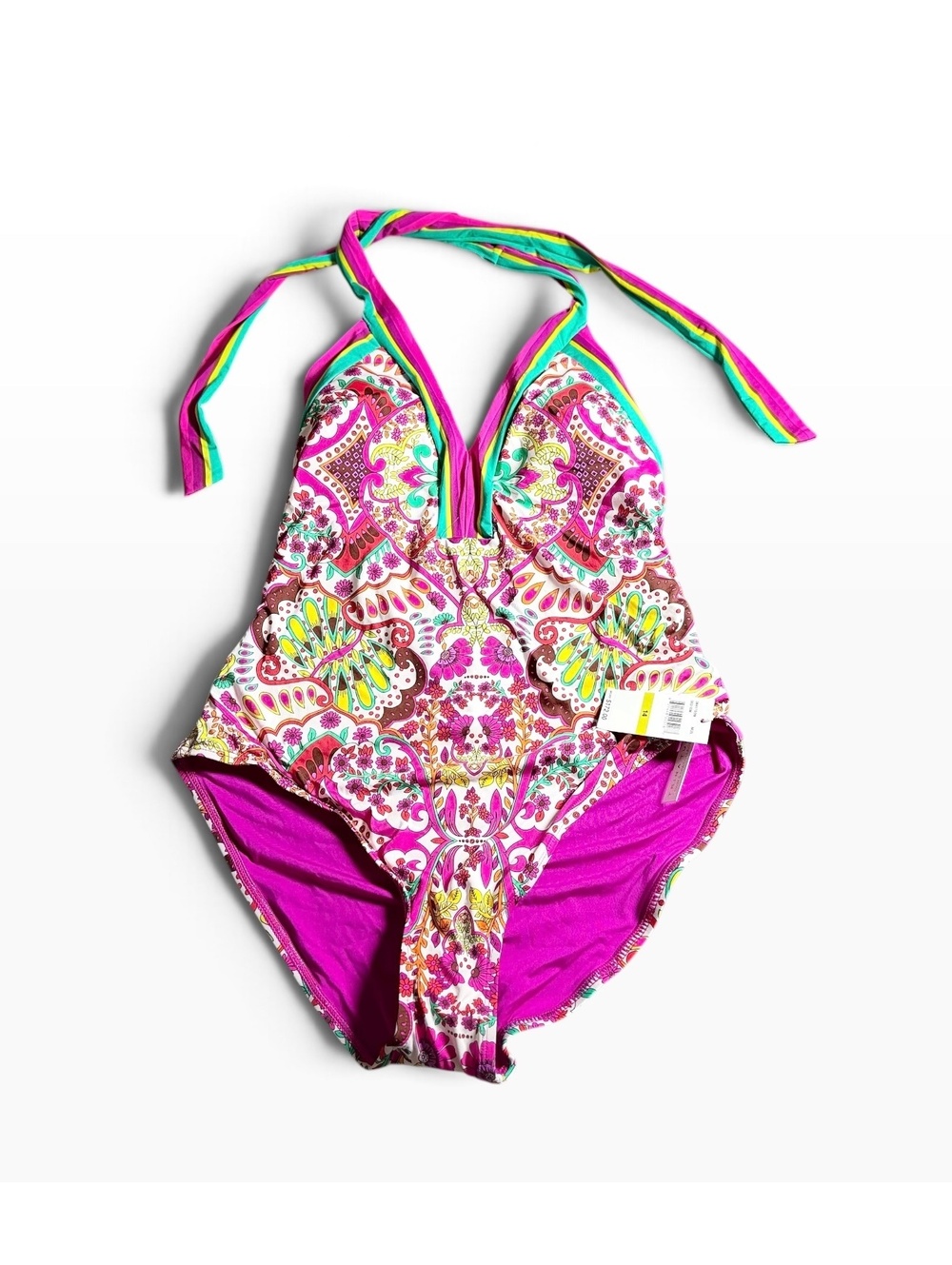 TRINA TURK TRINA TURK Hawaiian Garden One Piece Swimsuit size 14